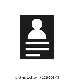 personal information vector icon