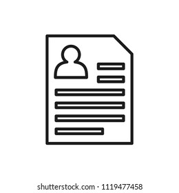 personal information vector icon
