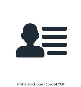Personal information. Vector icon on a white background.