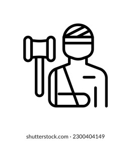 Personal Injury Law icon in vector. Illustration