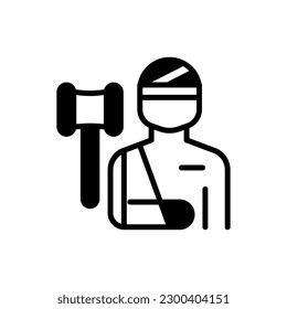 Personal Injury Law icon in vector. Illustration