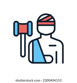 Personal Injury Law icon in vector. Illustration