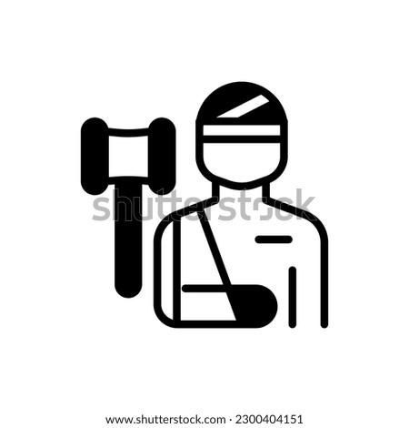 Personal Injury Law icon in vector. Illustration