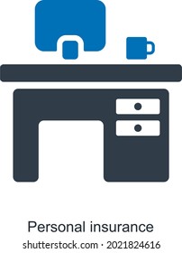 Concepto de icono del plan de seguro personal