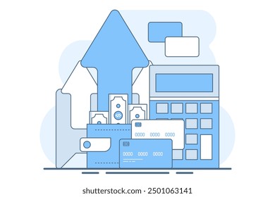 Personal investment concept, Develop business, grow or increase income income, personal development, growth mindset or return on investment, prosperity. flat vector illustration.