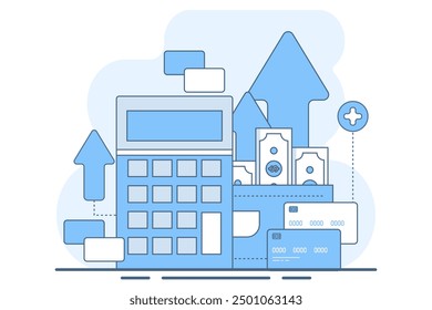 Personal investment concept, Develop business, grow or increase income income, personal development, growth mindset or return on investment, prosperity. flat vector illustration.