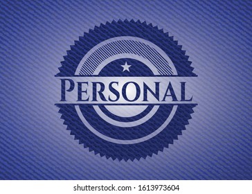 Personal with jean texture. Vector Illustration. Detailed.