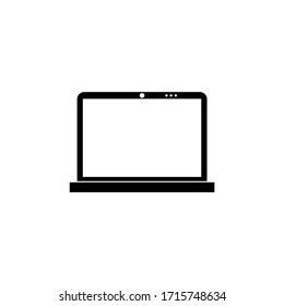 Personal Laptop, Digital Notebook, PC. Flat Vector Icon illustration. Simple black symbol on white background. Personal Laptop, Digital Notebook, PC sign design template for web and mobile UI element