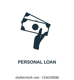 Personal Loan creative icon. Simple element illustration. Personal Loan concept symbol design from personal finance collection. Can be used for mobile and web design, apps, software, print.