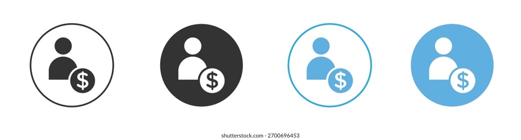Conjunto de diseño de Plantilla de logotipo de icono de préstamo personal