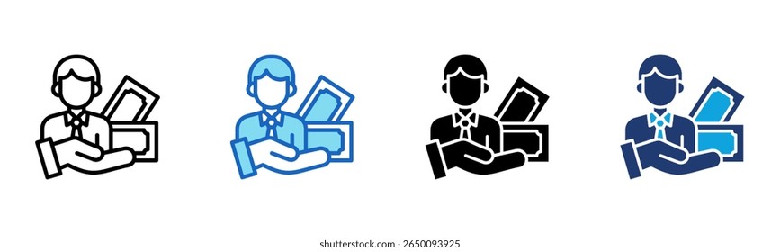 Icono de préstamo personal Multi Style Ilustración vectorial