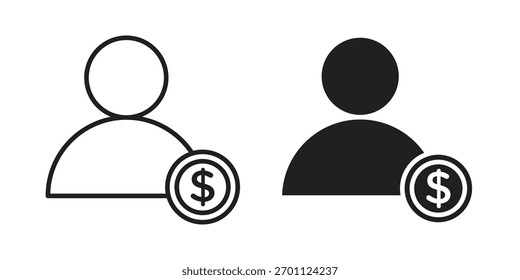 Icono de préstamo personal colección de Vector. Vector ilustraciones de símbolos de stock