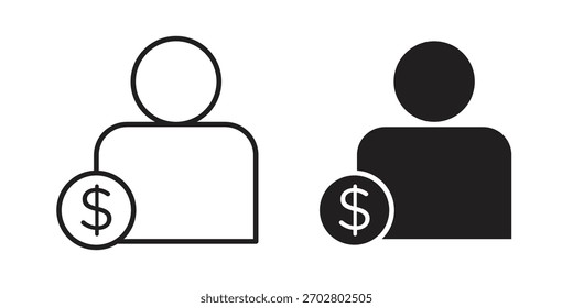 Elemento de diseño aislado de Vector de icono de préstamo personal. EPS10