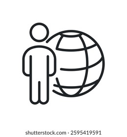 Personal location thin line icons. Perfect pixel on transparent background