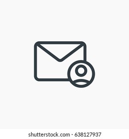 Personal mail icon vector design