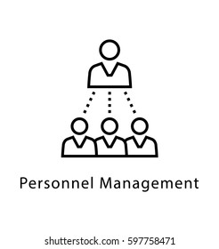 Personal Management Vector Line Icon 