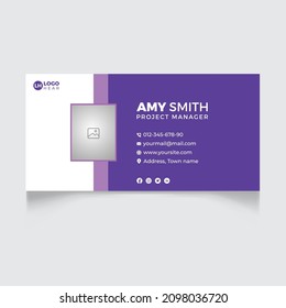 Personal minimalist email signature template design