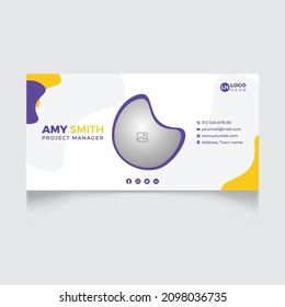 Personal minimalist email signature template design