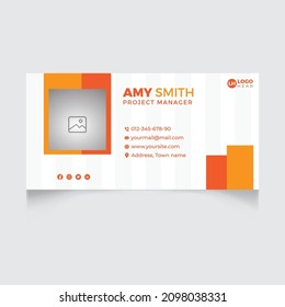 Personal minimalist email signature template design