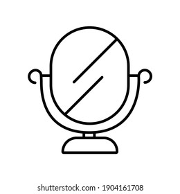 Personal Mirror Beauty makeup line icon