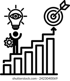 personal mission and vision statement icon vector