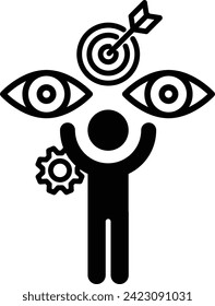 personal mission and vision statement icon vector sign.