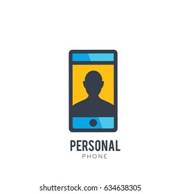 Personal Mobile Phone Logo Icon Design 