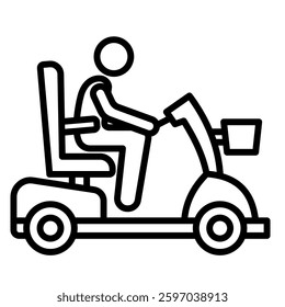 Personal Mobility icon line vector illustration