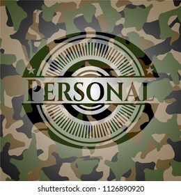 Personal on camo texture