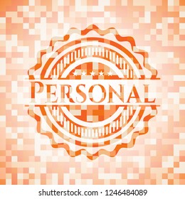 Personal orange mosaic emblem