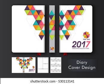 Organizador personal, diario o cuaderno para el año 2017.
