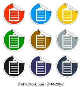 Personal organizer- to do list. Vector icon illustrator