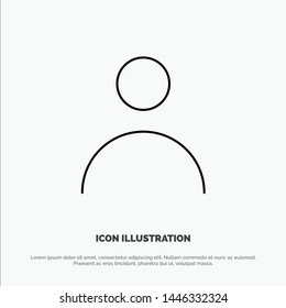 Personal, Personalization, Profile, User Line Icon Vector