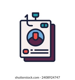 icono de phishing personal. icono de color relleno vectorial para tu sitio web, móvil, presentación y diseño de logotipo.