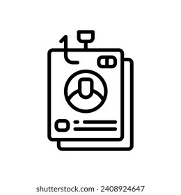 personal phishing icon. vector line icon for your website, mobile, presentation, and logo design.