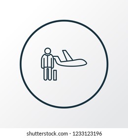 Personal plane icon line symbol. Premium quality isolated passenger element in trendy style.
