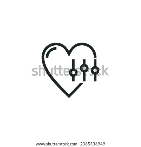 Personal Preferences icon isolated of line style design