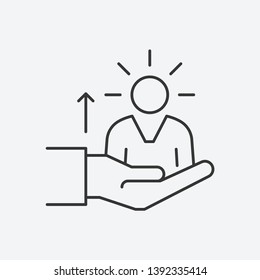 Personal Preferences modern simple clear flat outline vector icon, symbol on grey background