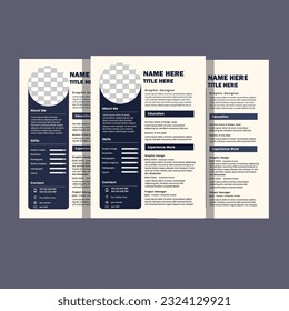 Personal or professional  curriculum vitae vector design templet