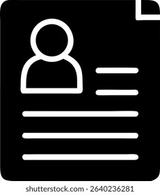 Personal Profile Icon - Business, Job, Info, Resume, Paper Concept