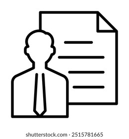 Personal Profile icon line vector illustration