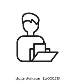 Personal profile icon vector isolated on white background, Personal profile transparent sign