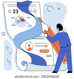 Personal profile. Vector illustration. Digital connections formed through personal profiles facilitate collaboration and networking Technology has expanded possibilities for personal profile
