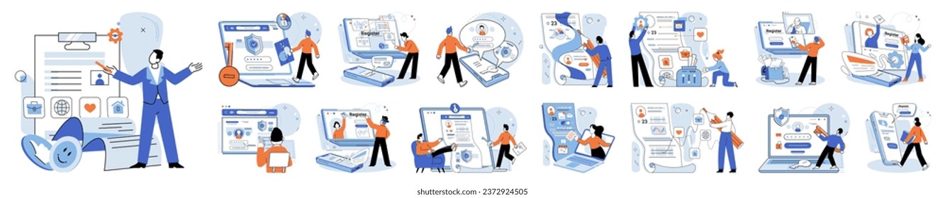 Personal profile. Vector illustration. Privacy settings allow individuals to control visibility their personal profile information Personal profiles serve as comprehensive resumes in digital realm