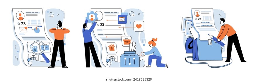 Perfil personal. Ilustración vectorial. Los perfiles personales proporcionan a los individuos una plataforma para mostrar su identidad e información Una cuenta en línea es esencial para crear un perfil personal