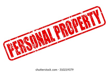 PERSONAL PROPERTY red stamp text on white