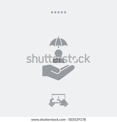 Personal protection concept - Minimal vector icon