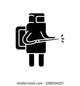 Personal protection gear icon. essential for corona virus workers. protection symbol. simple illustration. Editable stroke. Design template vector