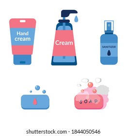 Personal protection. Personal hygiene. Cream for woman. Cream for hand.