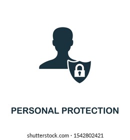 Personal Protection icon vector illustration. Creative sign from gdpr icons collection. Filled flat Personal Protection icon for computer and mobile. Symbol, logo vector graphics.